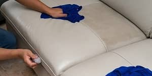 Leather couch cleaning