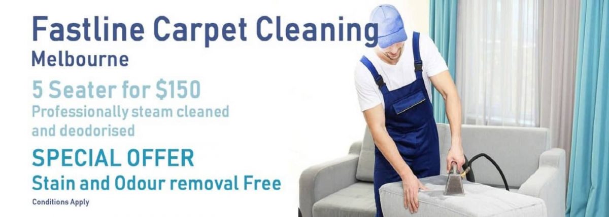 Our Melbourne fastline staff steam clean the couch