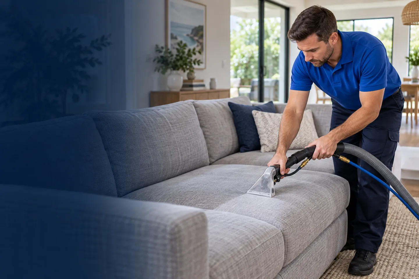 Professional couch cleaning services for fabric sofas and upholstered furniture